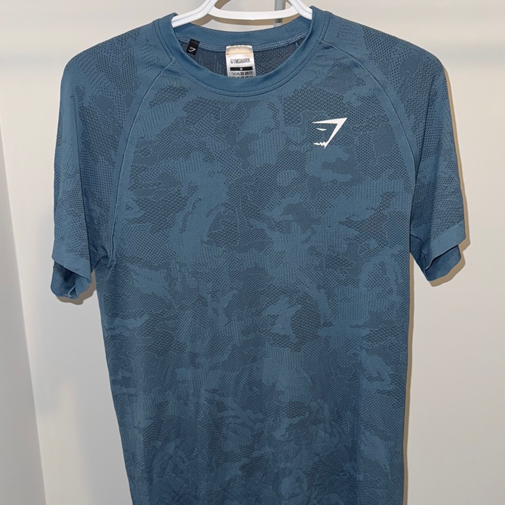 Gymshark Blue Geometric T-Shirt